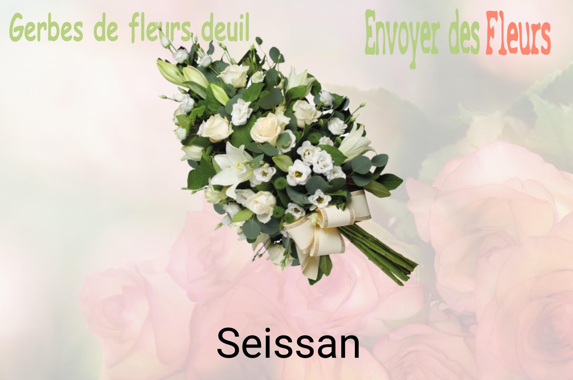Gerbe de fleurs de deuil livrée à Seissan